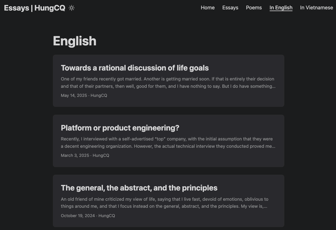 Essays | HungCQ